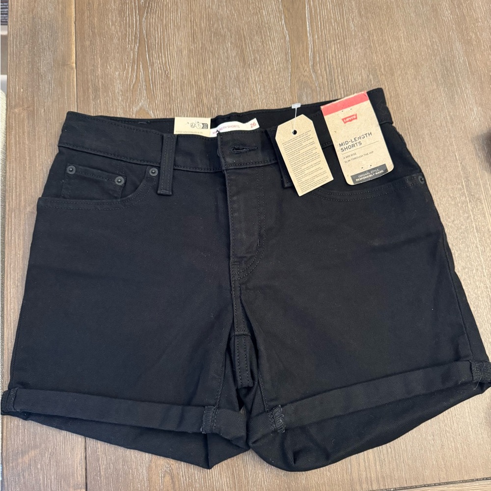 Levi's Women's Black Denim Shorts